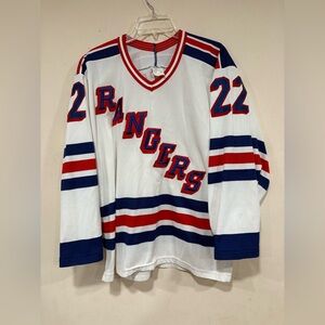 1993 NY Rangers Stanley Cup Mike Gartner Jersey CCM Tag Crazy Patch Size Medium